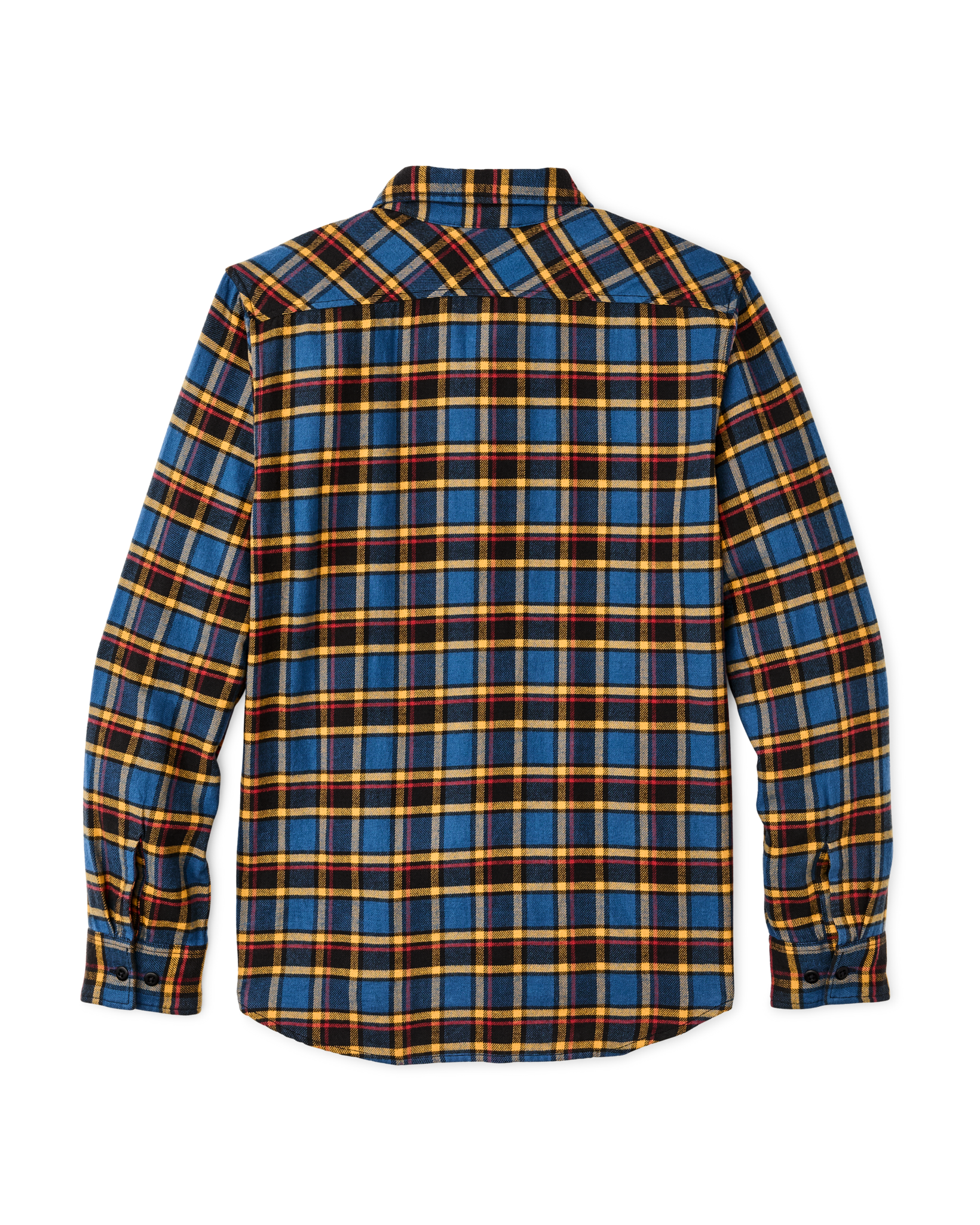 Alternative view of The Rangeland Flannel Shirt - Blue / Yellow / Multi Plaid