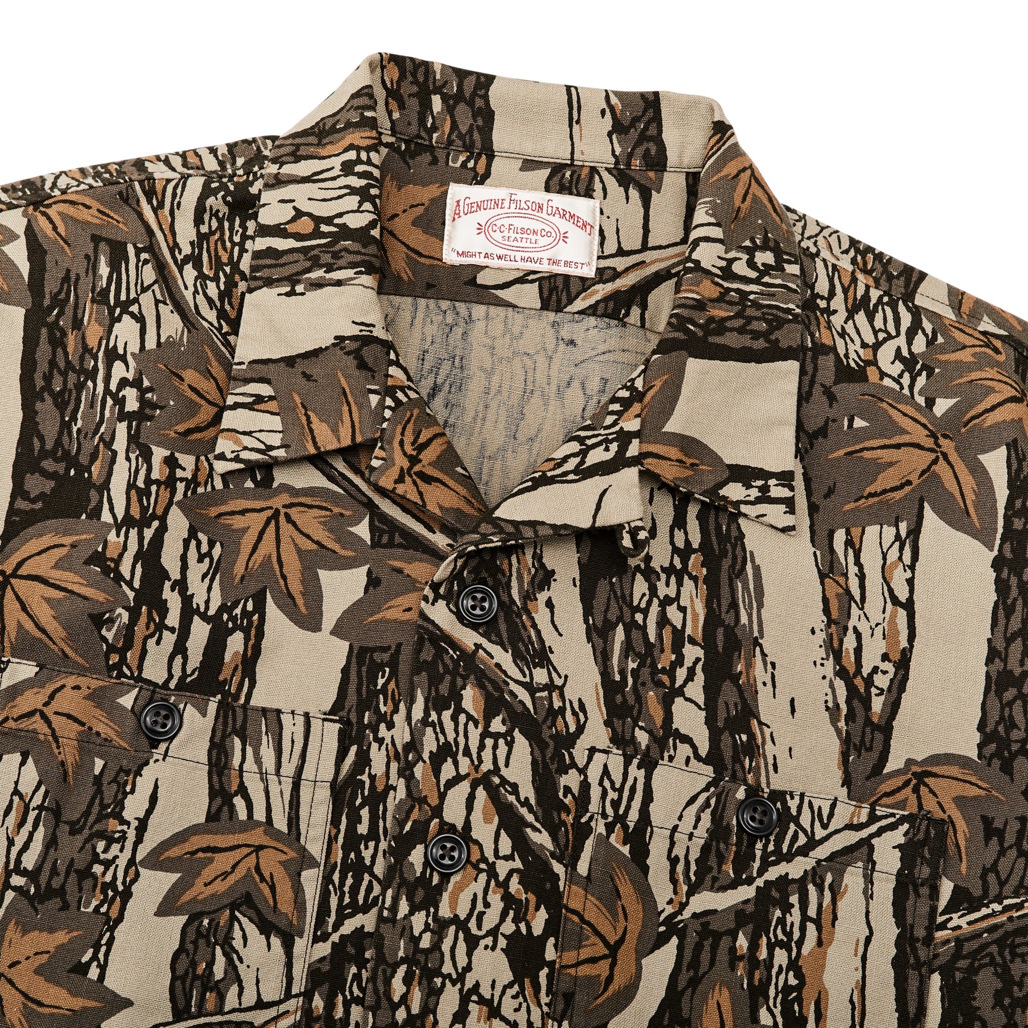 Rustic Short Sleeve Camp Shirt - Maple Bark Camo / Tan - Image 3