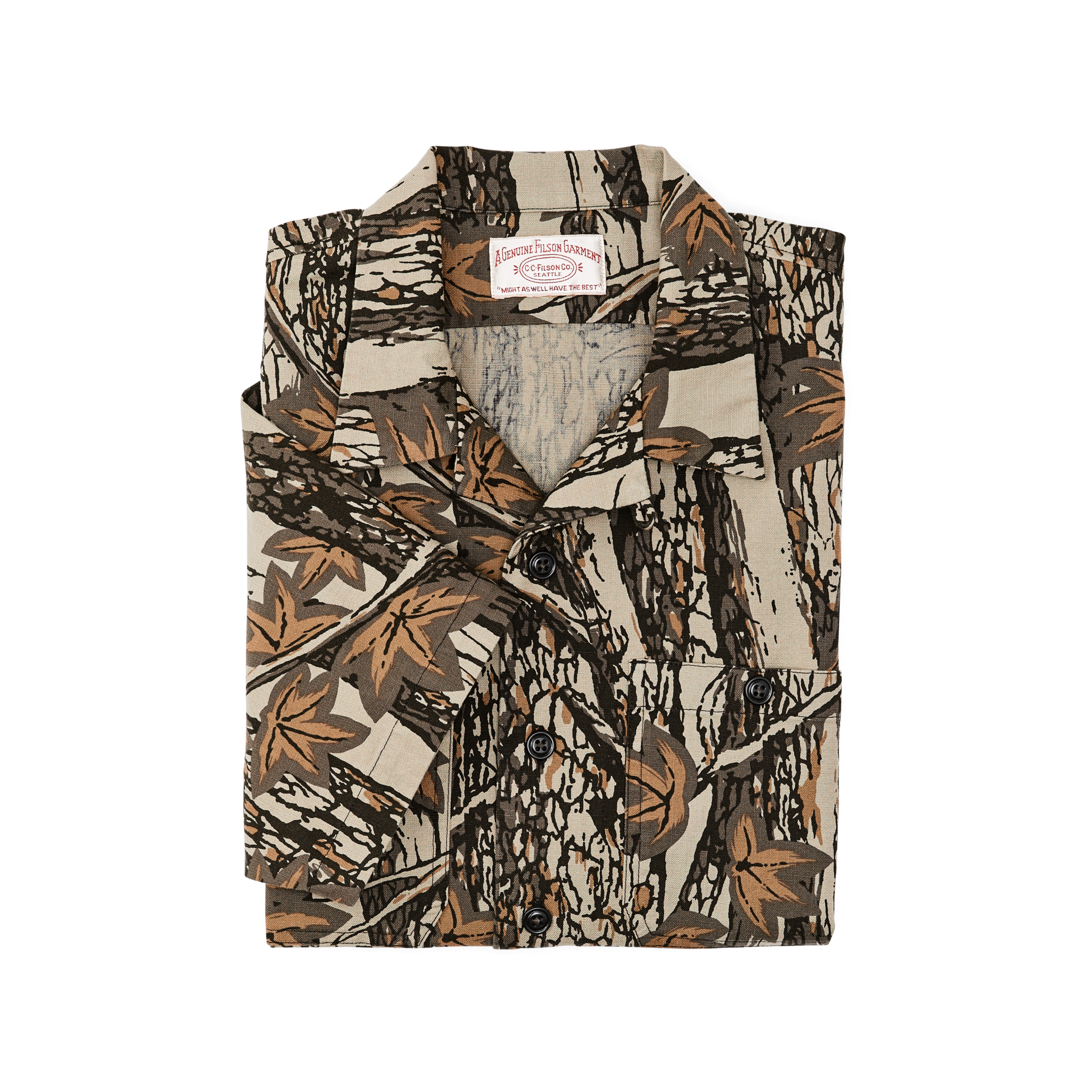 Rustic Short Sleeve Camp Shirt - Maple Bark Camo / Tan - Image 2