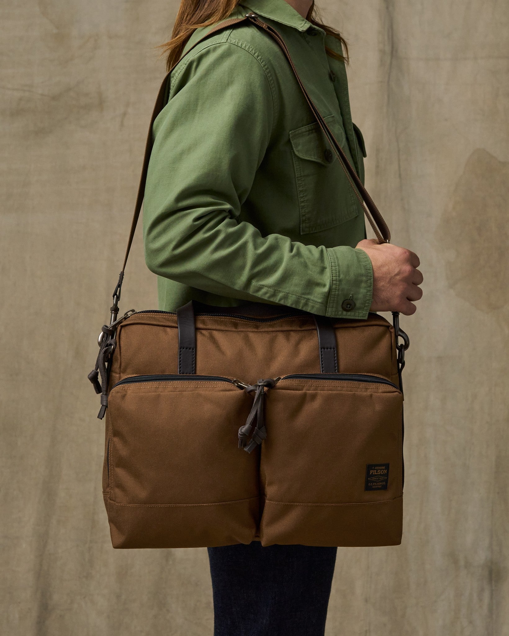 Dryden Briefcase - Whiskey