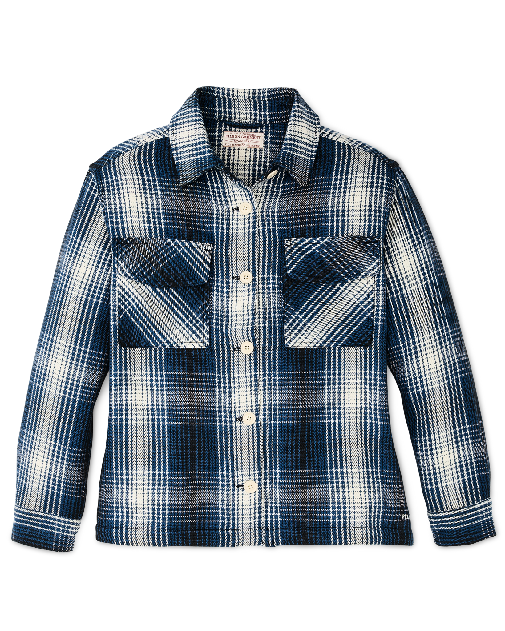 Alternative view of Women's Deer Island Jac-shirt - Cobalt / Natural Shadow Plaid