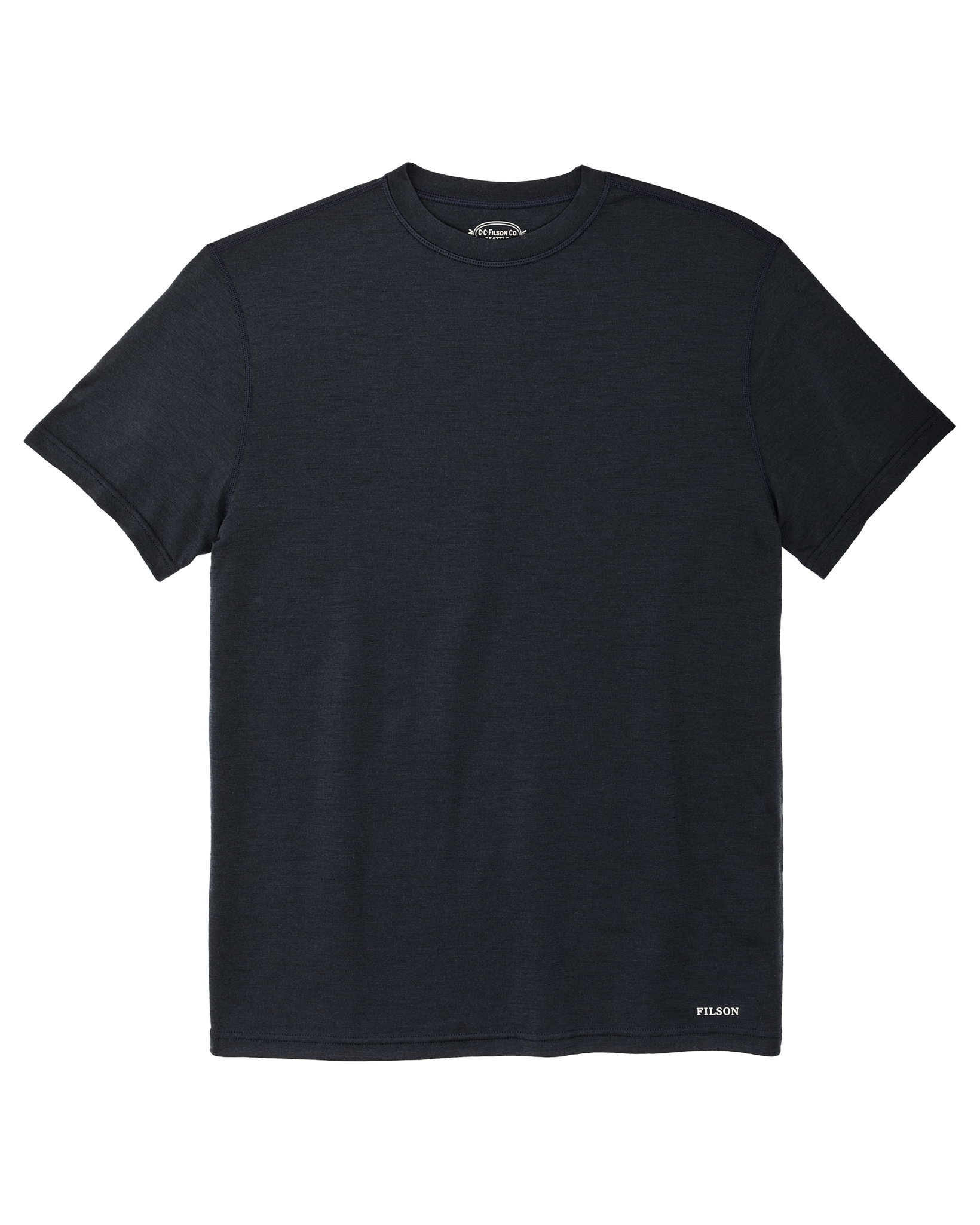 210g Merino Wool Short Sleeve Crewneck T-Shirt - Dark Navy - Image 5