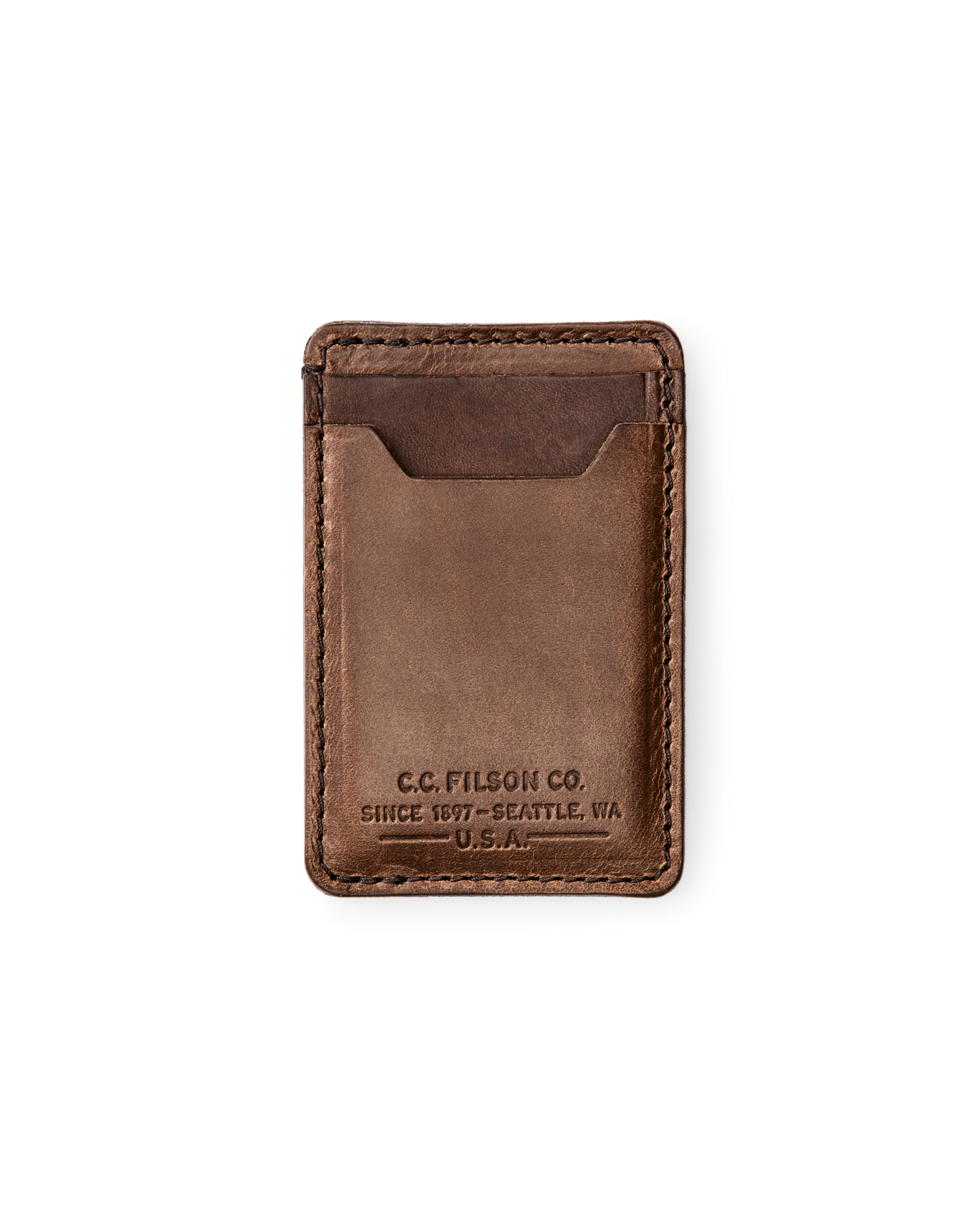 Alternative view of Filson Leather Card Case - Natural Brown