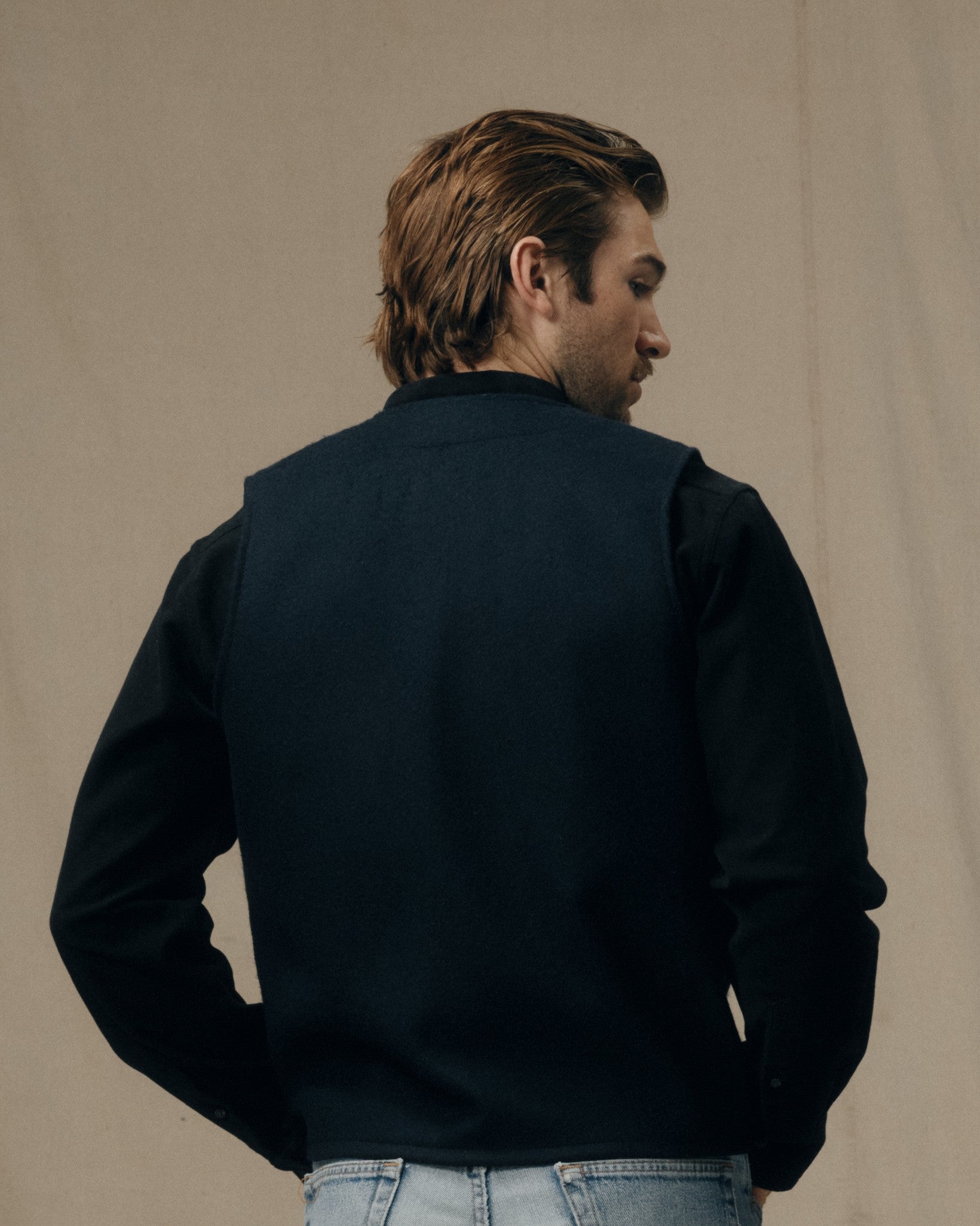 Alternative view of Mackinaw Wool Vest - Dark Navy