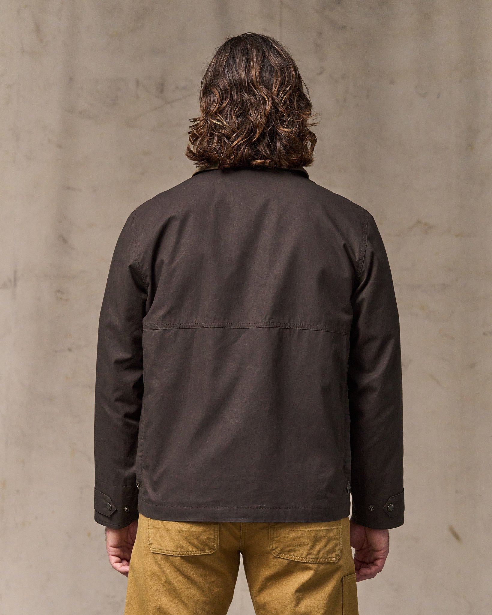 Alternative view of Dry Wax Short Field Jacket - Dark Brown