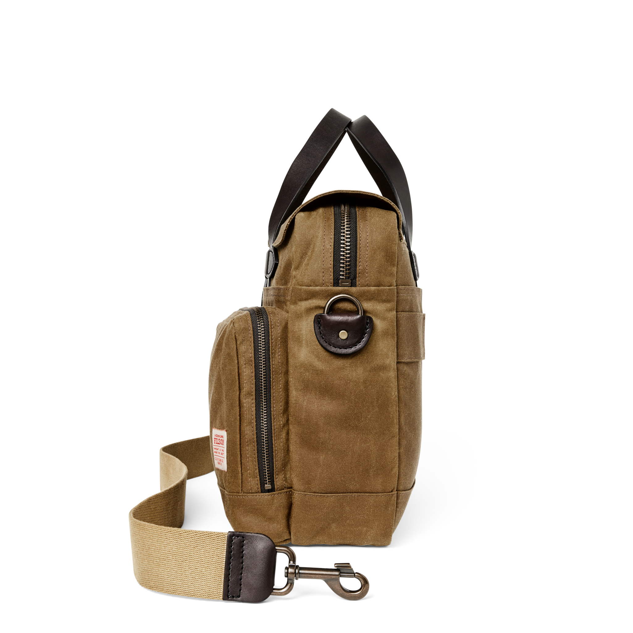 24 Hour Tin Cloth Briefcase - Dark Tan - Image 4