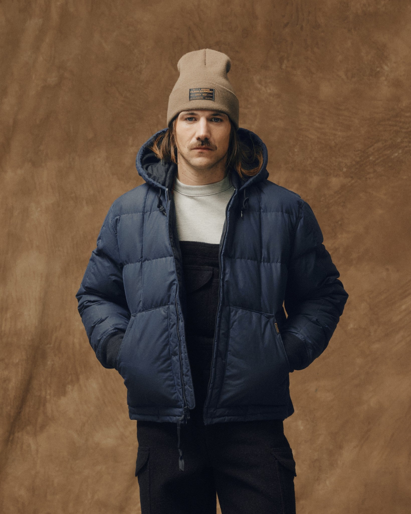 Waxed Down Jacket - Night Sky