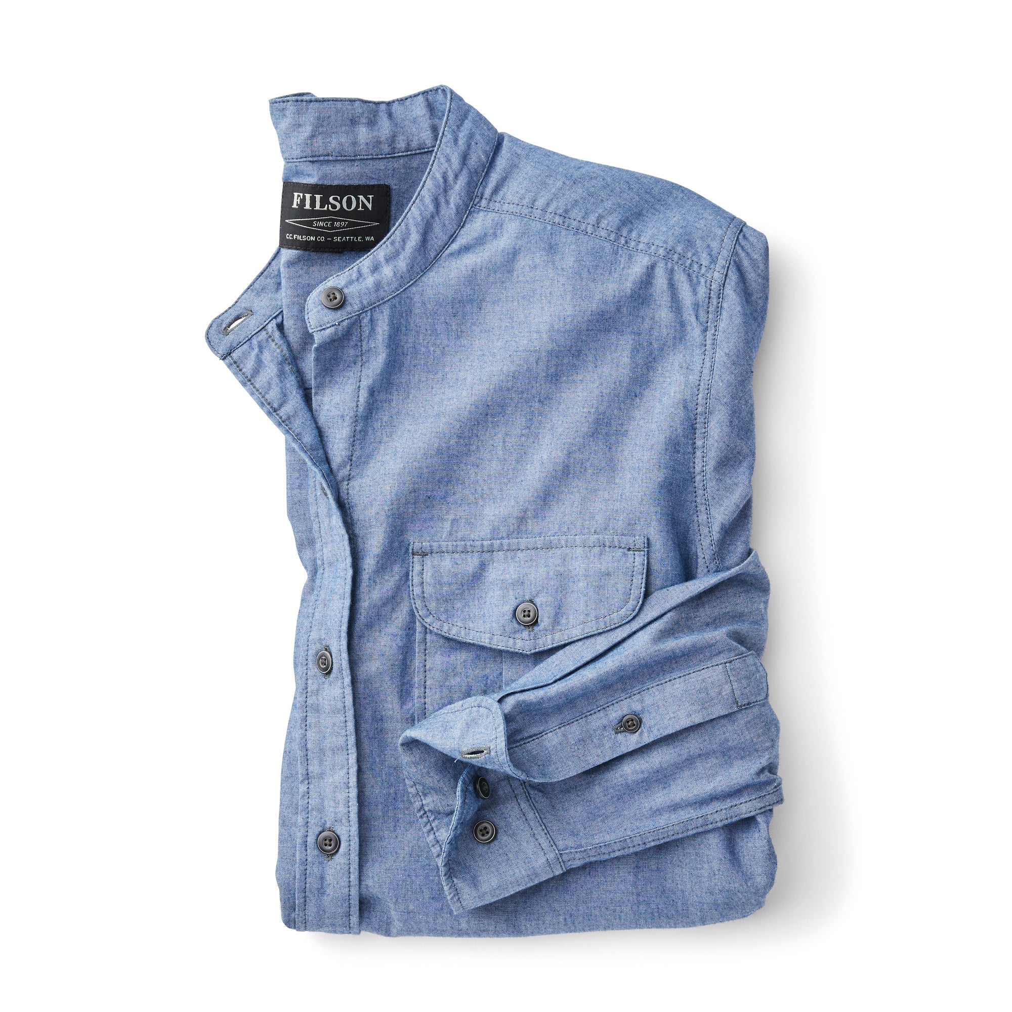Women's Kadin Island Shirt - Indigo Chambray - Image 6