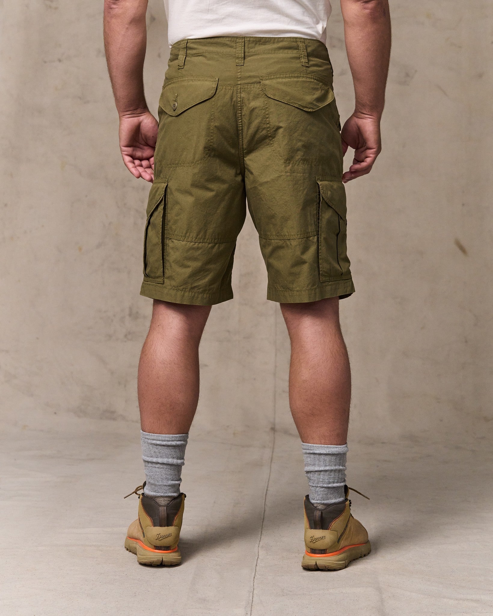Alternative view of Tropical Poplin Cargo Short - Military Olive
