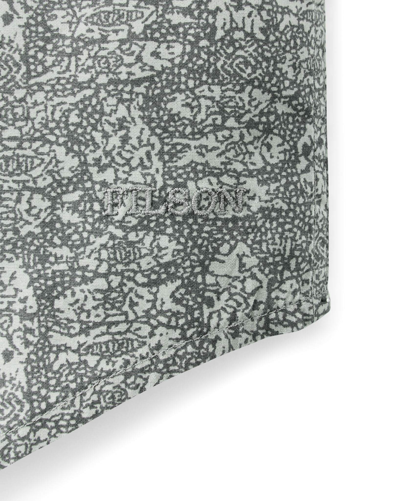 Washed Short Sleeve Feather Cloth Shirt - Khaki Print - Image 6