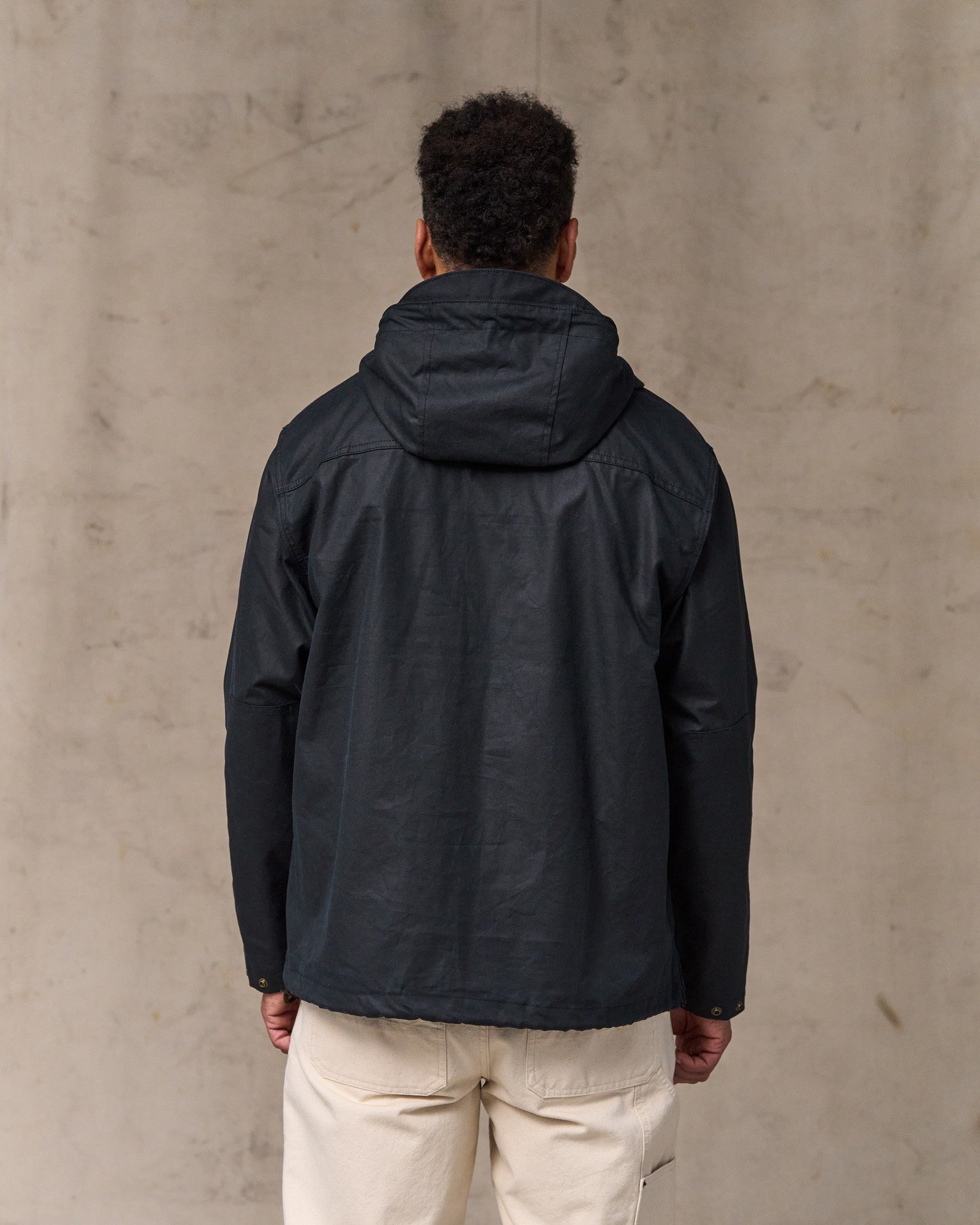 Alternative view of Shelter Cloth Waxed Anorak - Harbor Blue