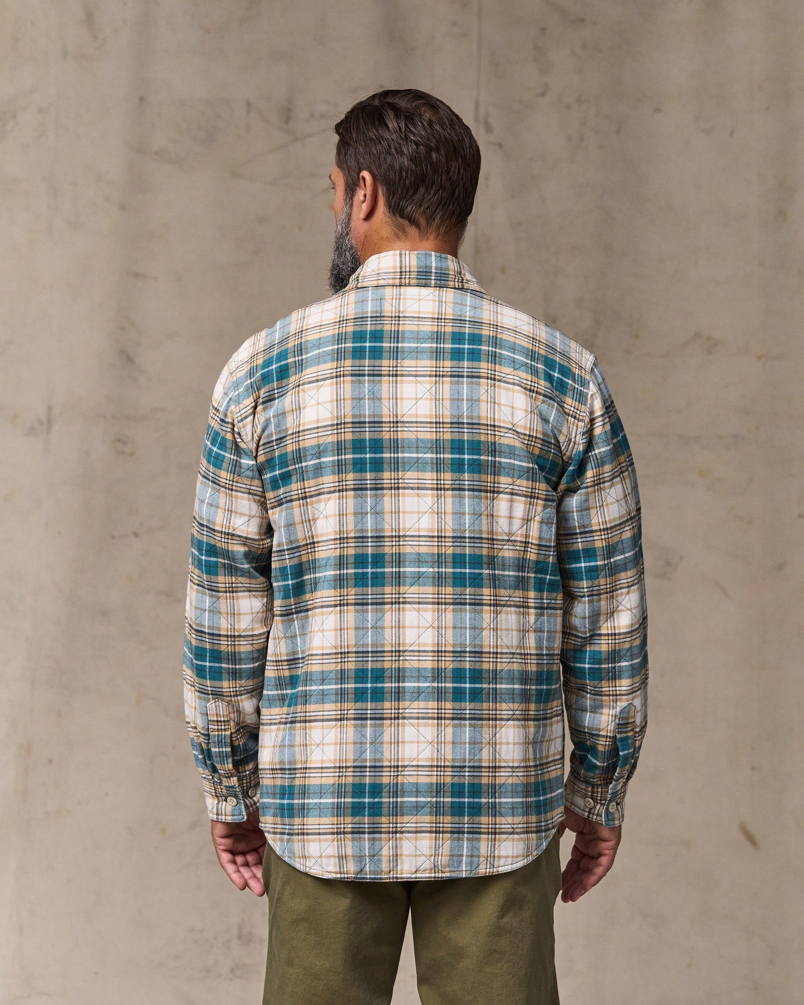 Alternative view of Insulated Flannel Jac-shirt - Teal / Khaki Plaid