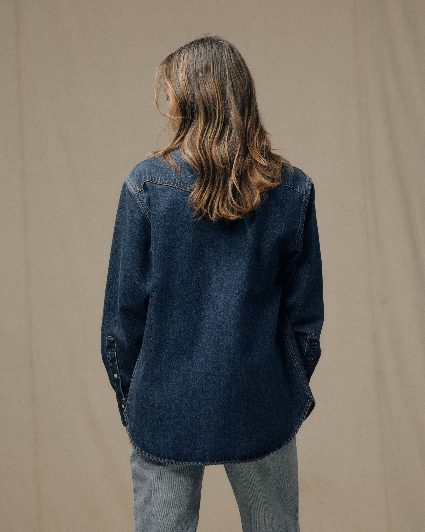 Alternative view of Women's Denim Western Shirt - Medium Indigo