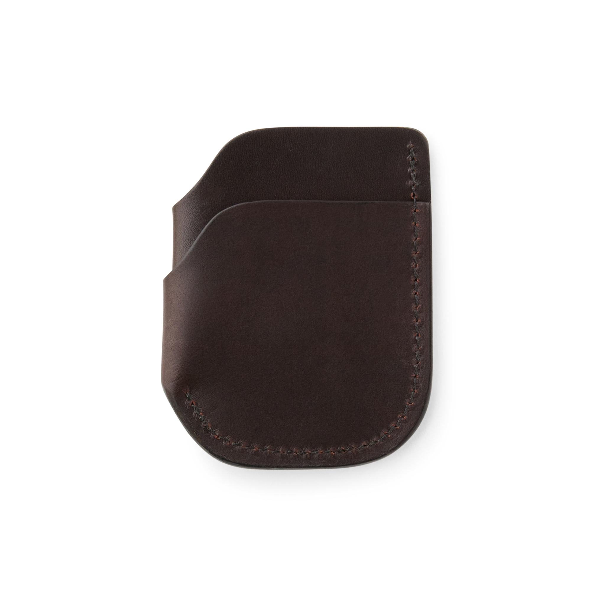 Alternative view of Bridle Leather Front Pocket Cash & Card Case - Brown Leather