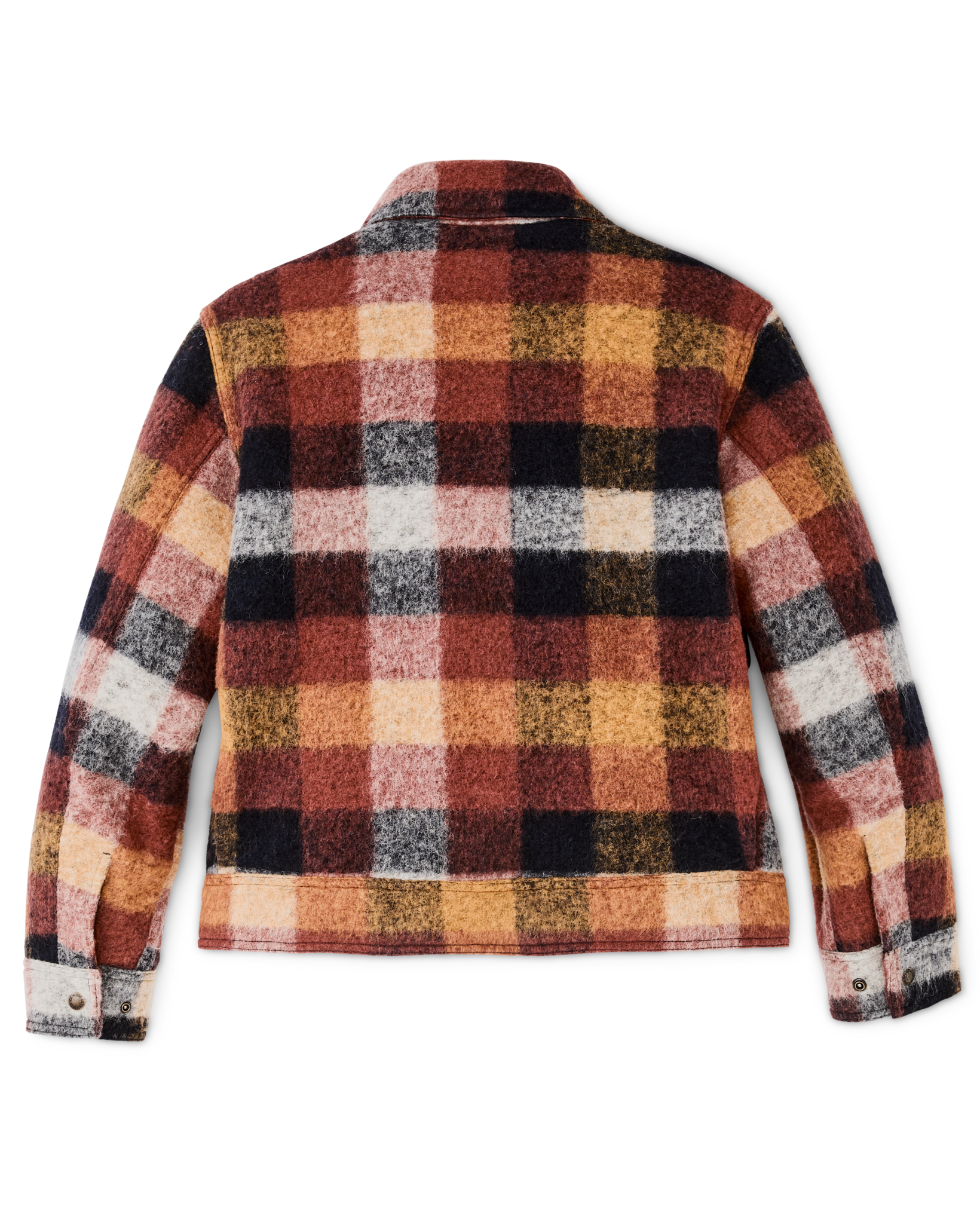 Alternative view of Women's Blanket Wool Heritage Jacket - Red / Orange / Black Plaid
