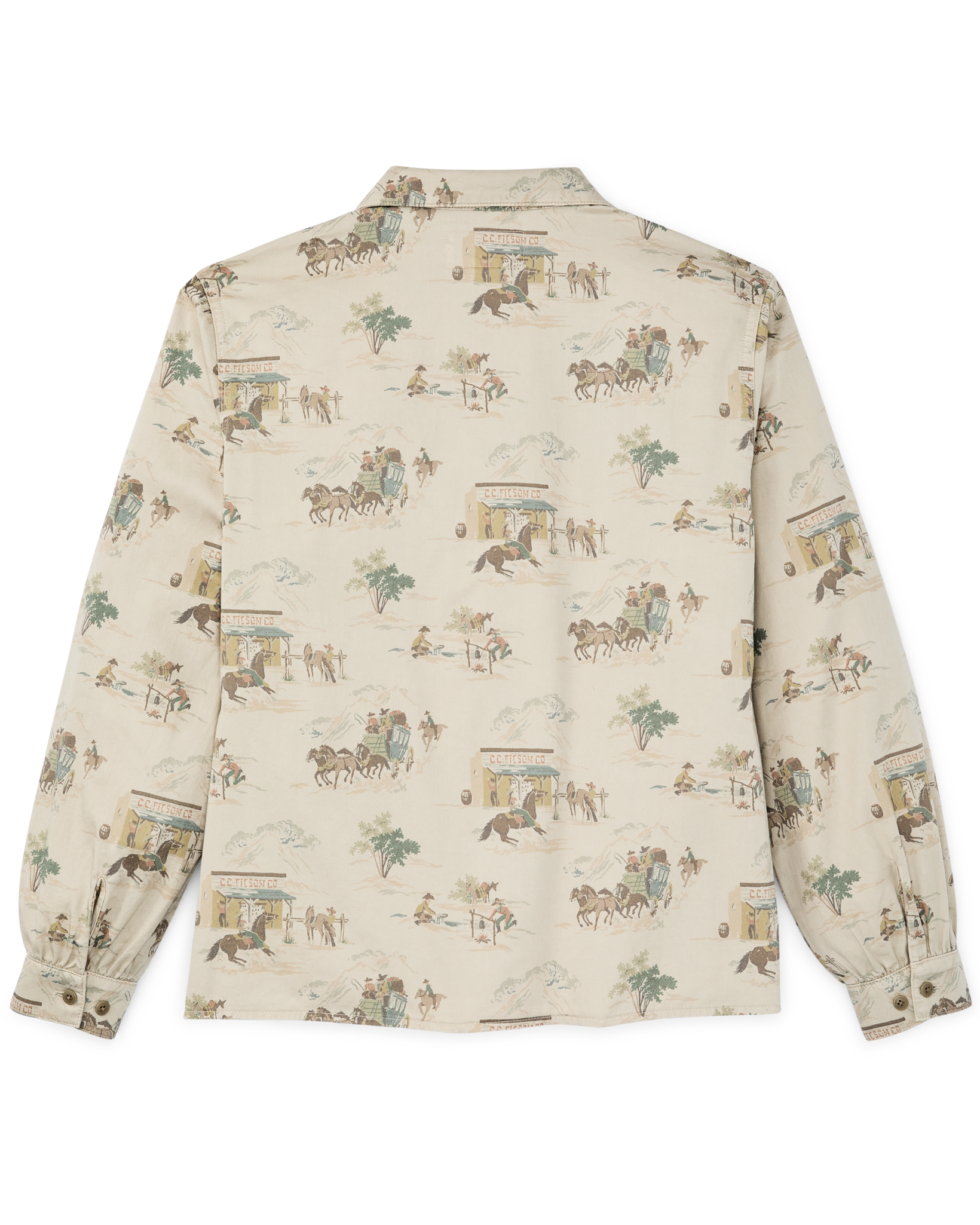 Alternative view of Women's Long Sleeve Twill Camp Shirt - Desert Green / Print