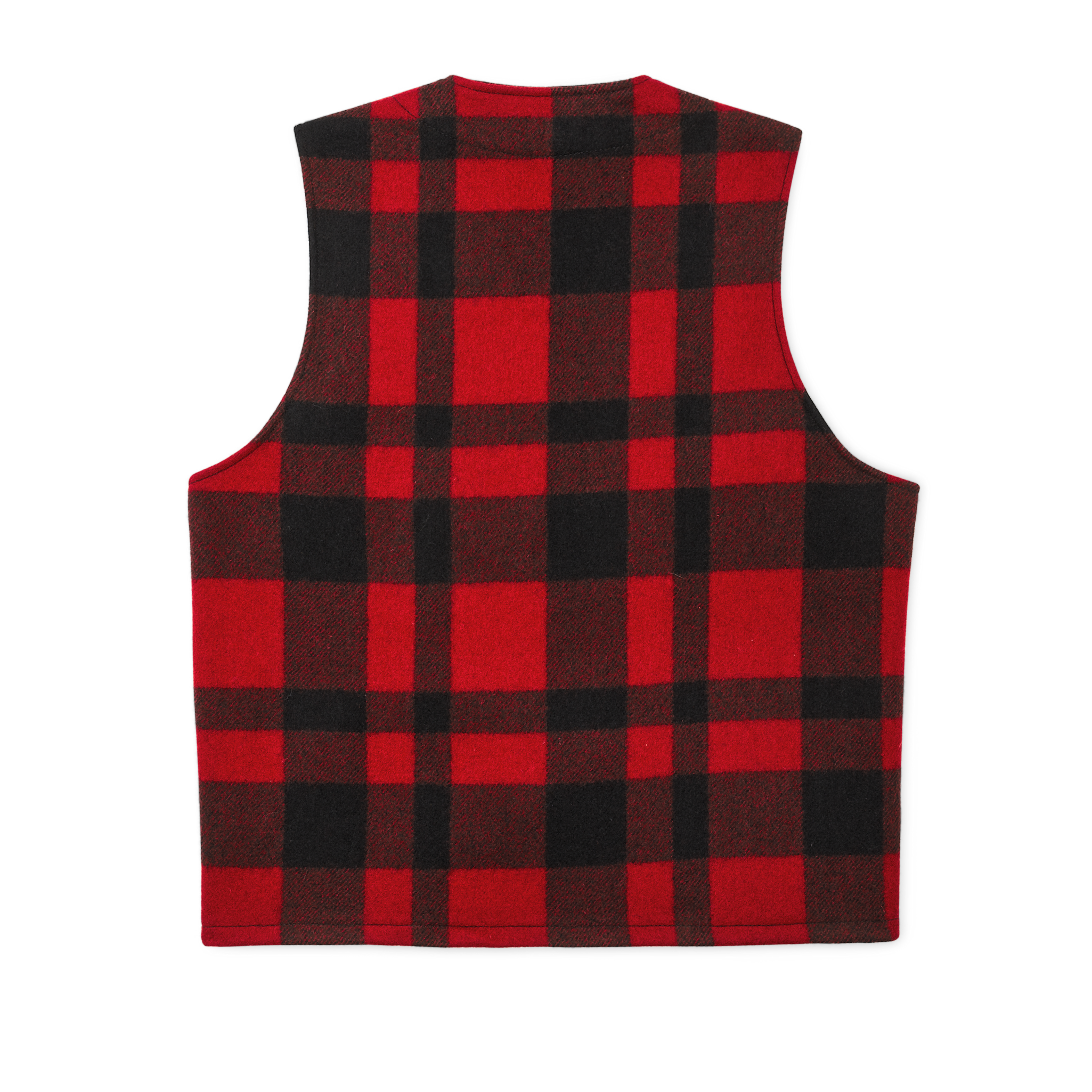 Alternative view of Mackinaw Wool Vest - Red/black Plaid