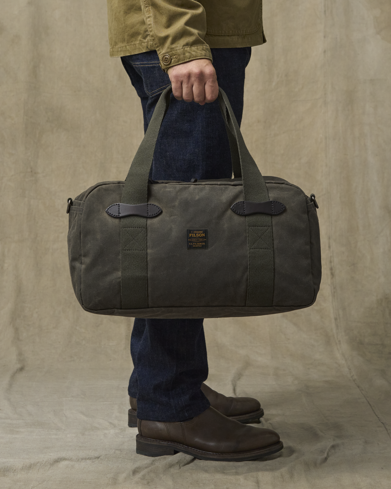 Small Tin Cloth Duffle Bag - Otter Green - Image 2
