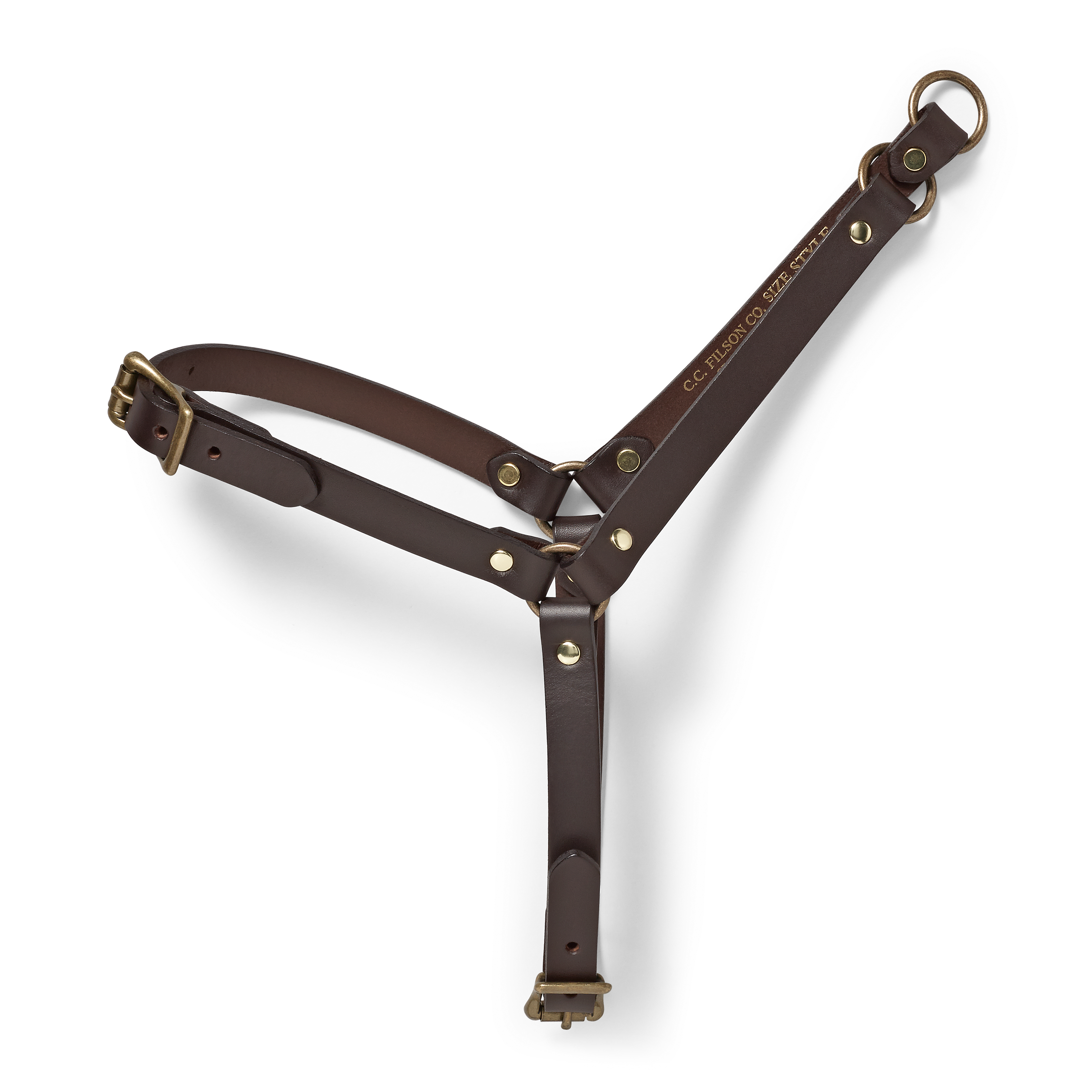 Alternative view of Bridle Leather Dog Harness - Brown