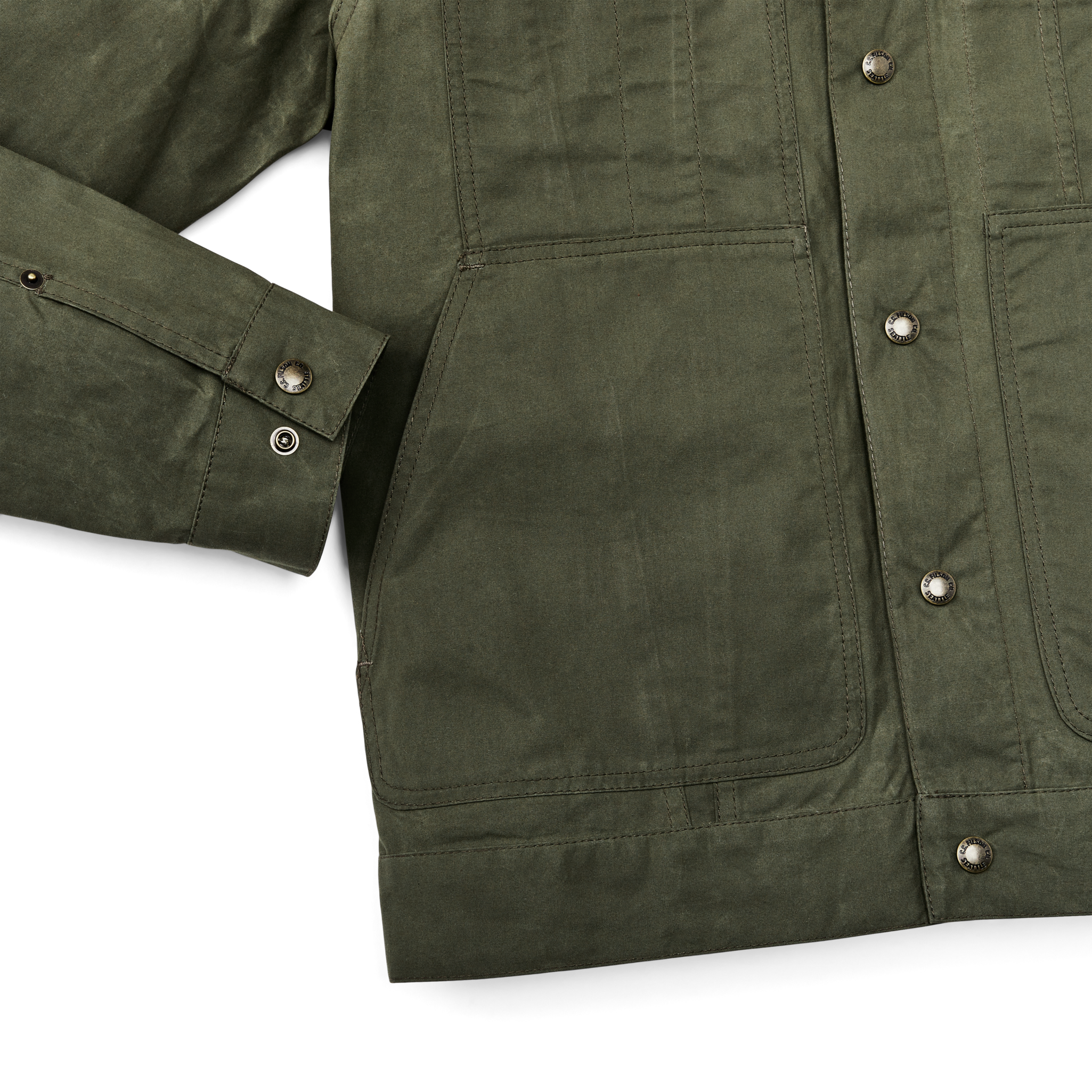 Dry Wax Short Cruiser Jacket - Olive - Image 8