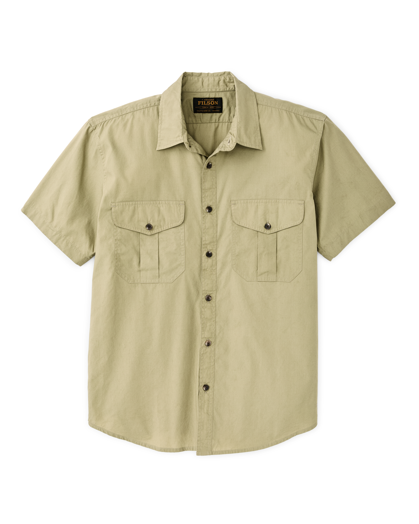 Washed Short Sleeve Feather Cloth Shirt - Lakebed - Image 15