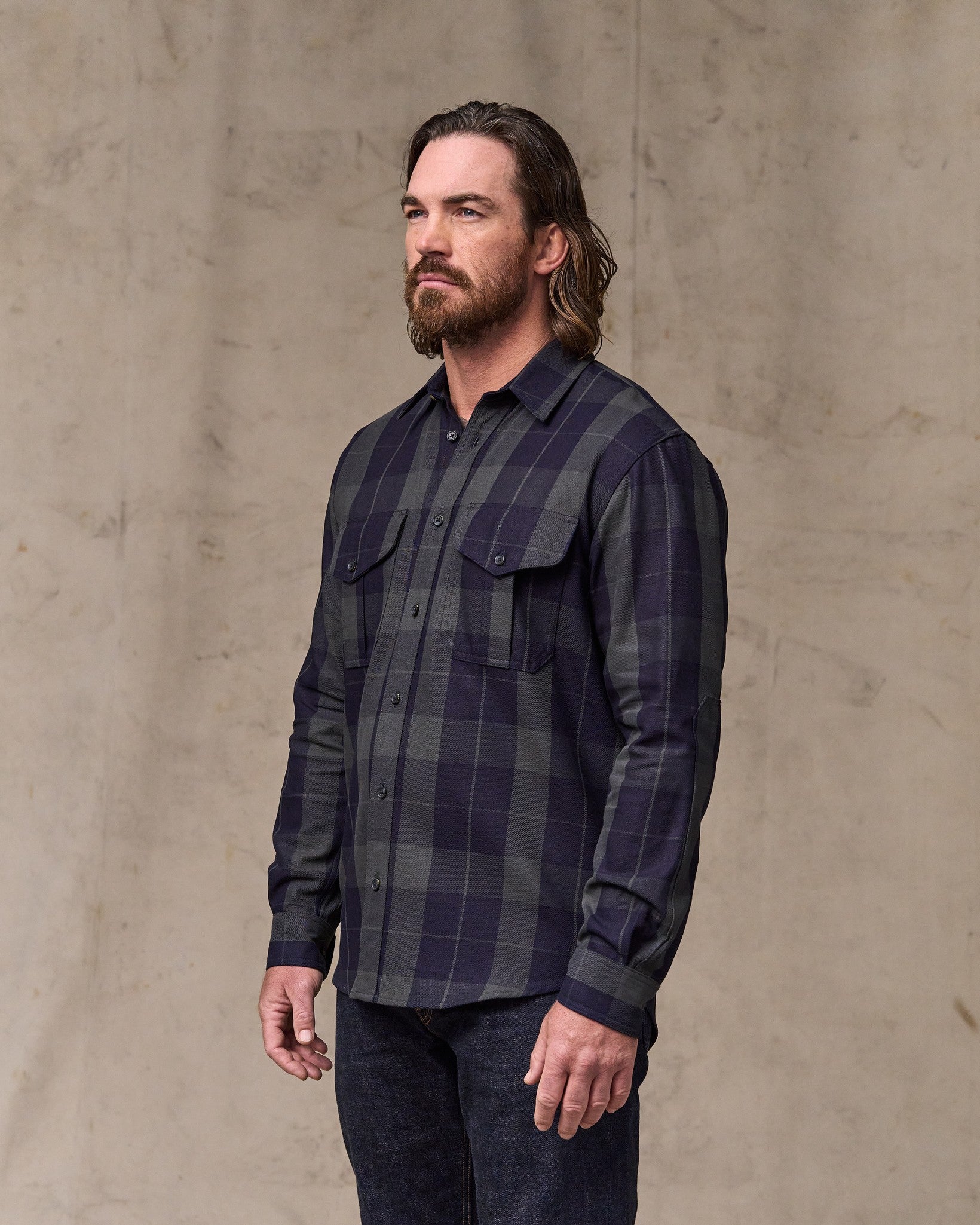 Vintage Wash Alaskan Guide Shirt - Indigo / Faded Black - Image 4