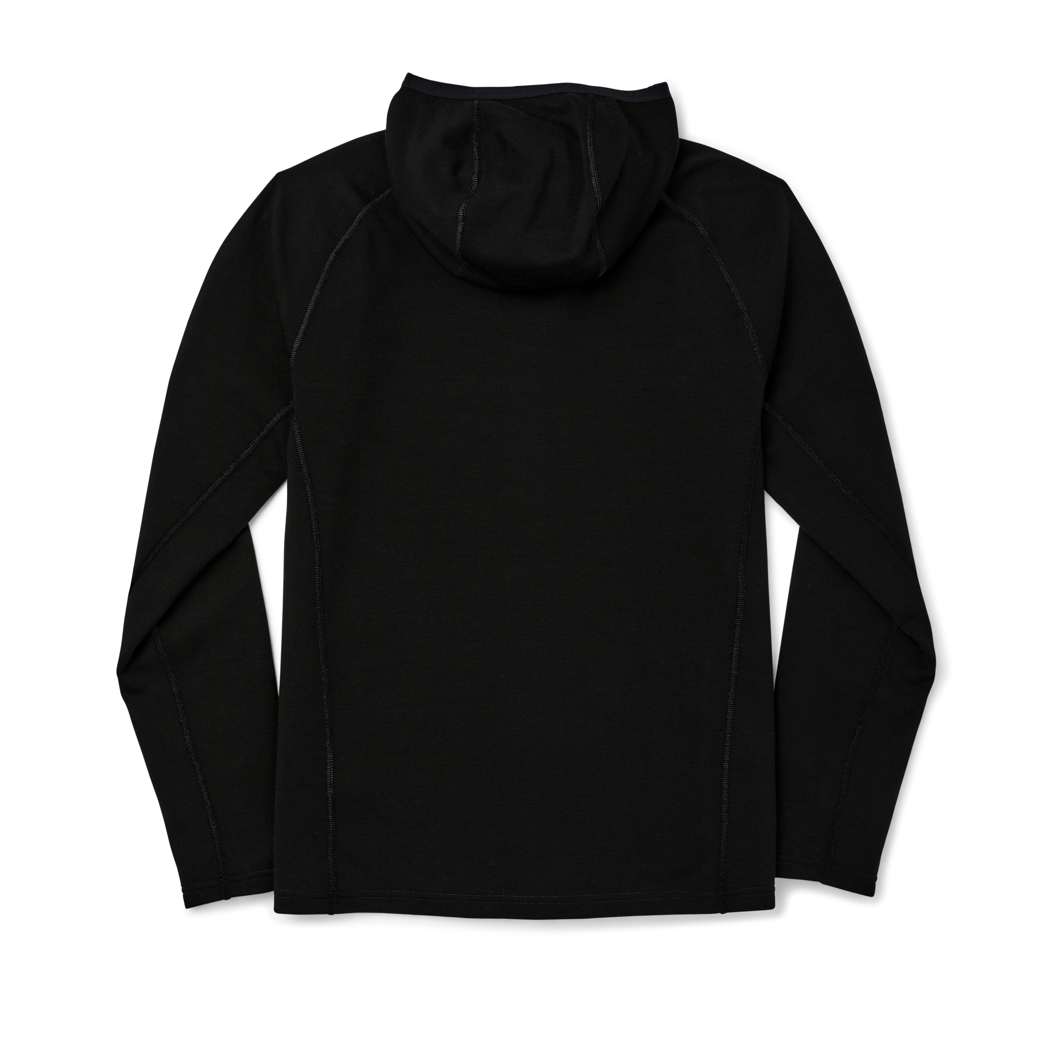 Alternative view of 400g Merino Wool Hoodie - Black