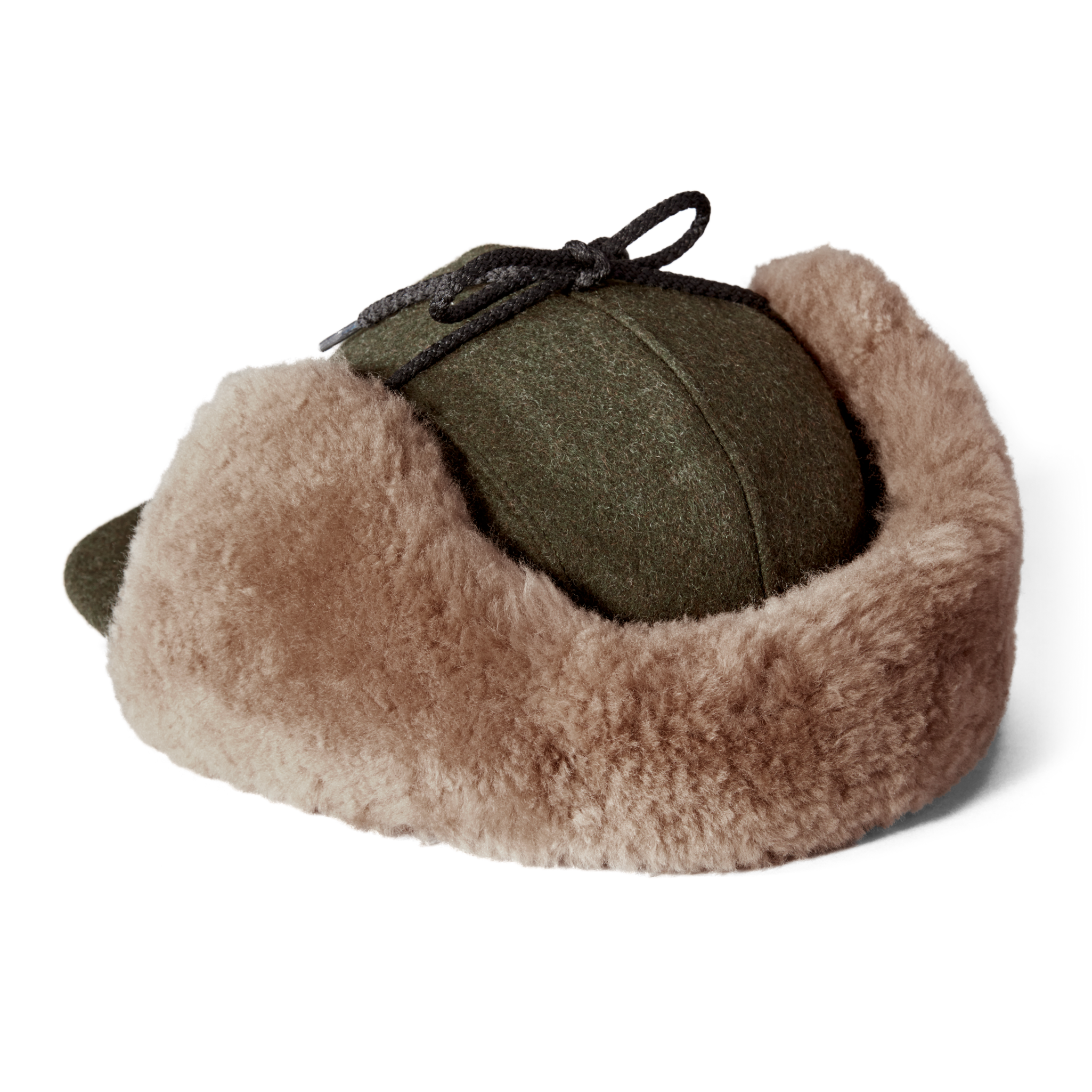 Alternative view of Double Mackinaw Wool Cap - Forest Green/acorn