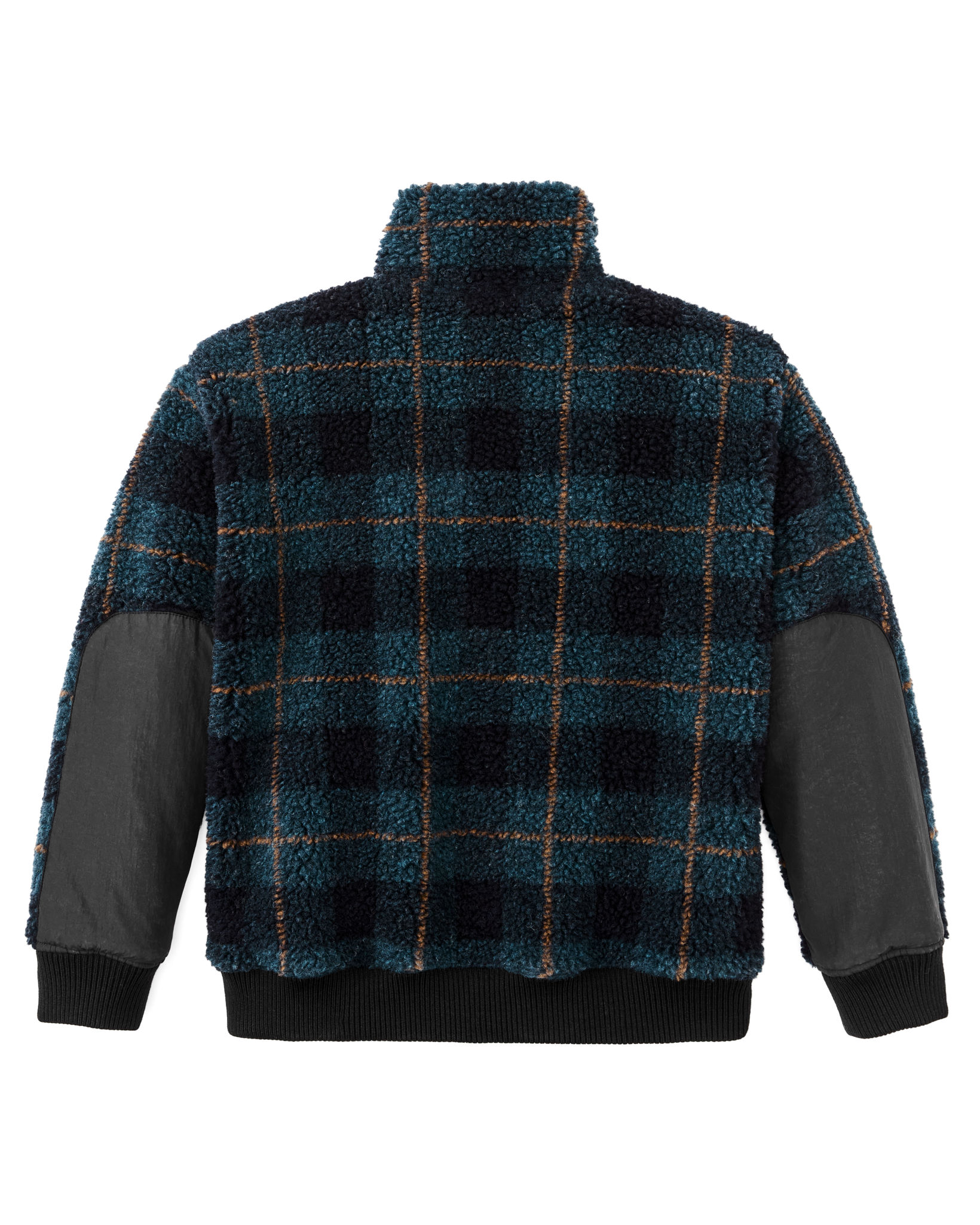 Alternative view of Women's Pile Fleece Popover - Blue / Black Plaid