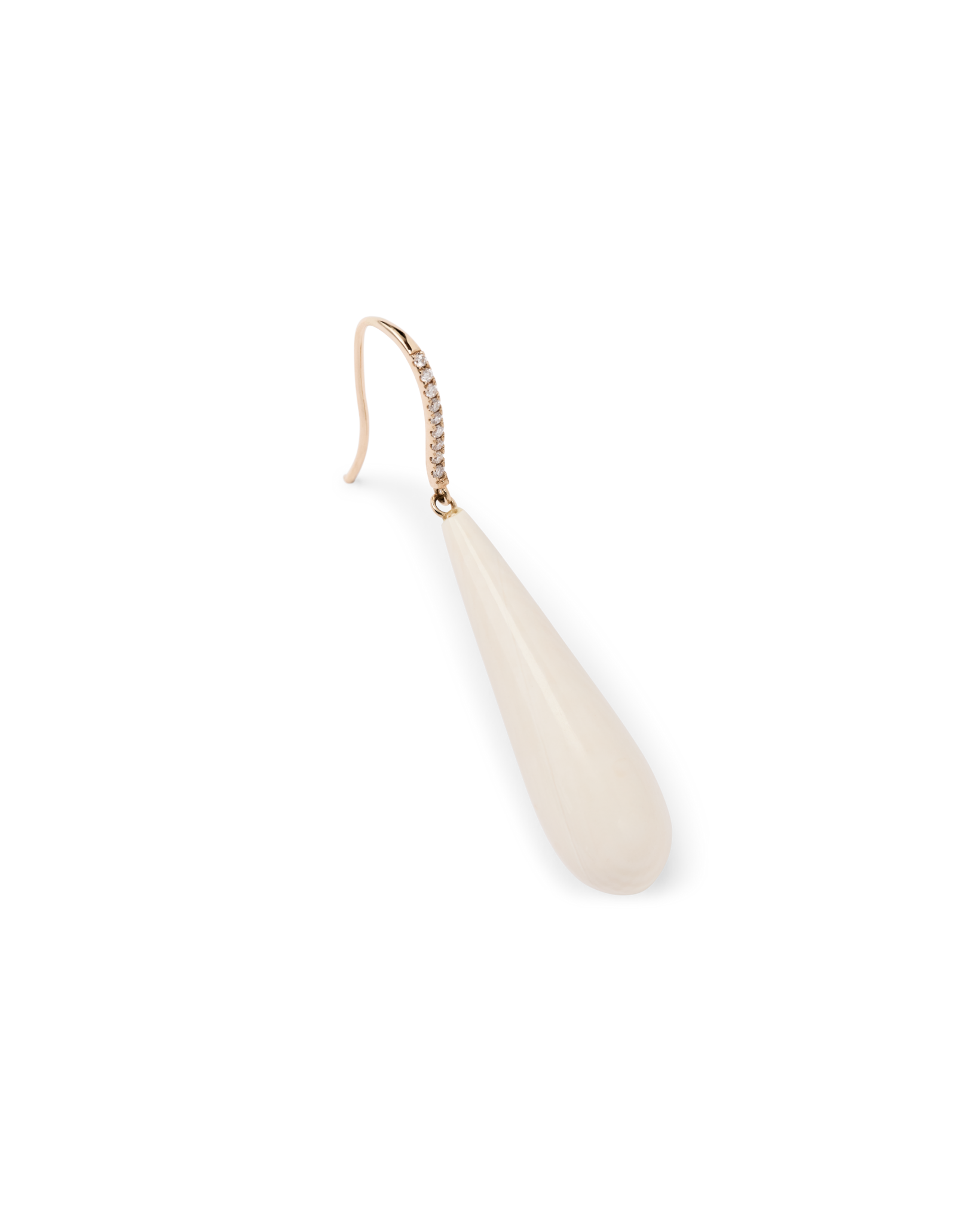 Ivory Jacks Mammoth Drop Diamond Pave Earrings - 14kyg - Image 4